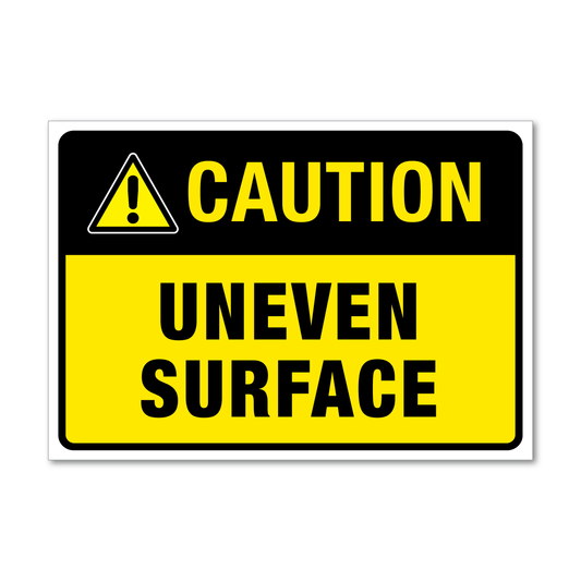 Caution Uneven Surface Sign