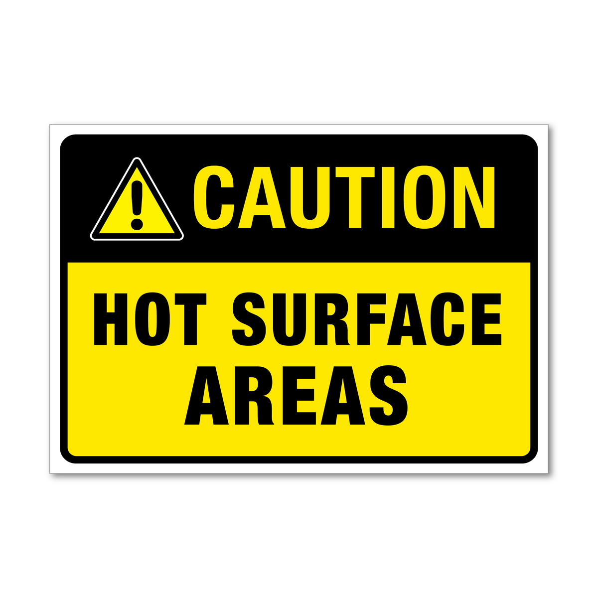 Caution Hot Surface Areas Sign