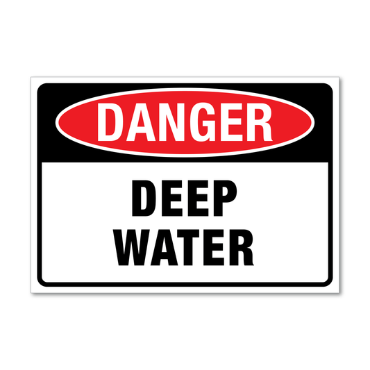Danger Deep Water Sign