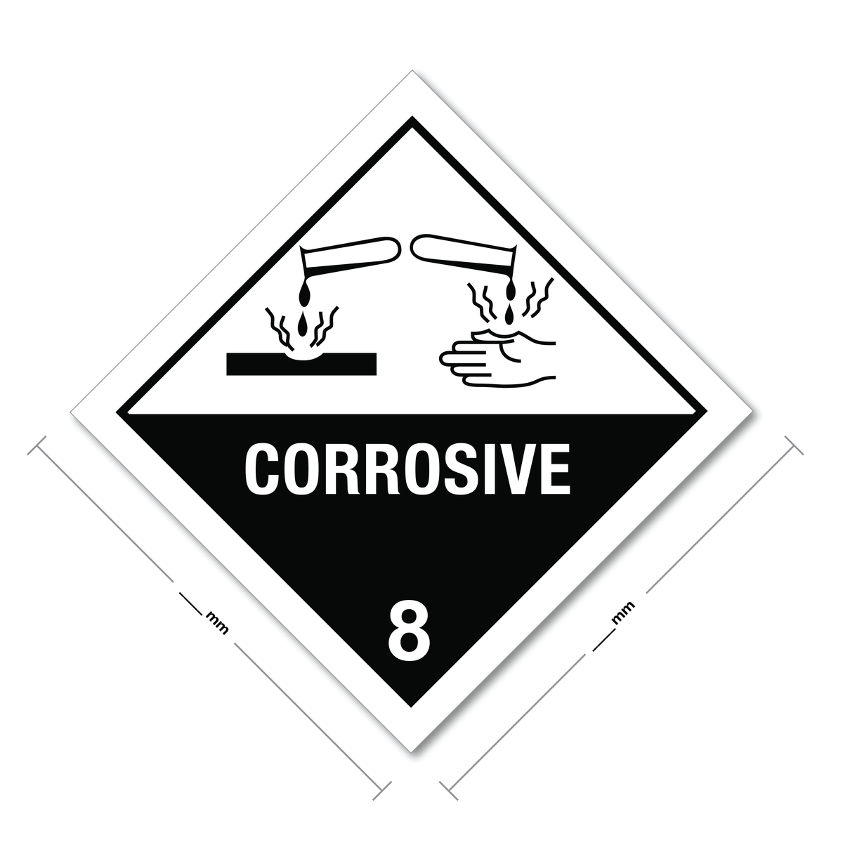 Corrosive Sign (Hazardous Substance)