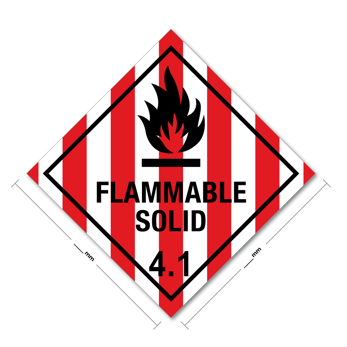 Flammable Solid Sign (Hazardous Substance)
