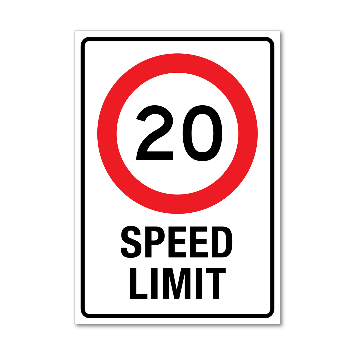 20 Speed Limit Sign