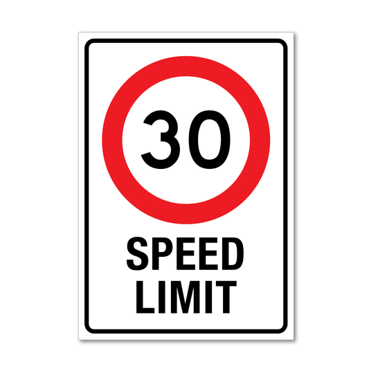 30 Speed Limit Sign