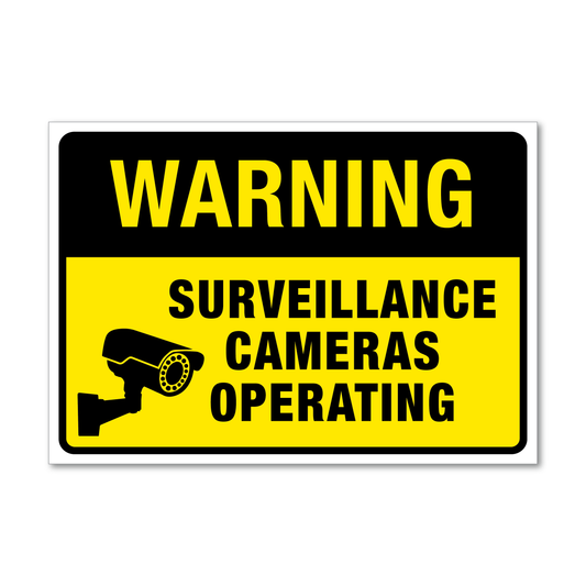 Warning Surveillance Cameras Operating Sign